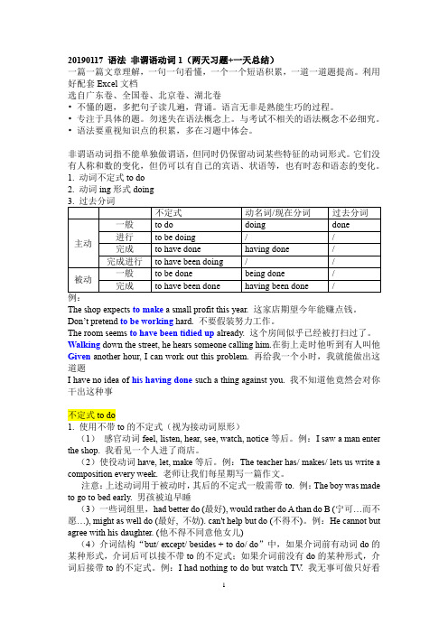 自考英语20190117 语法 非谓语动词1 注释