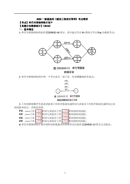 一建【管理】考点精讲 第27讲-建设工程项目进度计划的编制和调整方法5