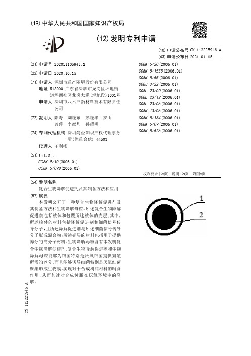 复合生物降解促进剂及其制备方法和应用[发明专利]