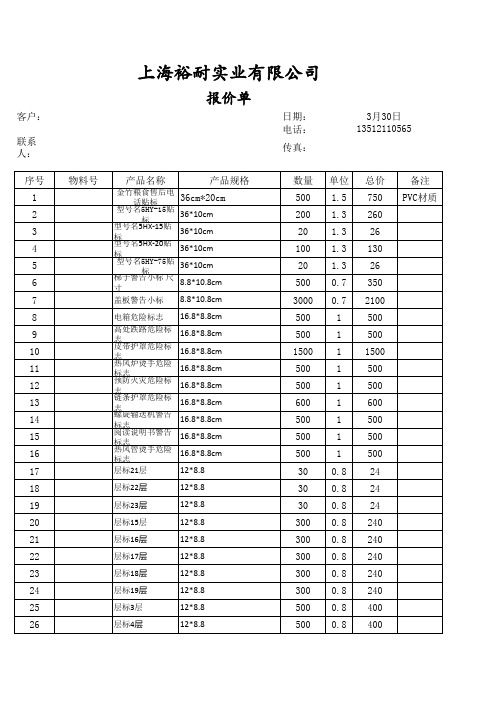 报价单