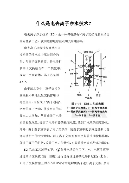 什么是电去离子净水技术