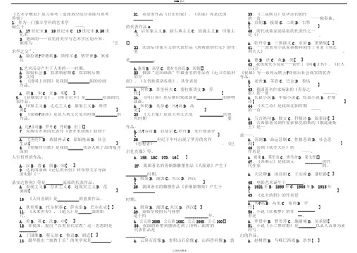 艺术学概论形成性考核册参考答案1