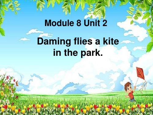 三年级英语下册课件-Module 8 Unit 2 Daming flies a kite in