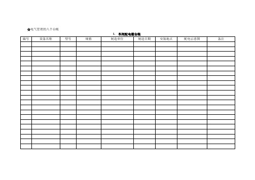 06-07-1-电气管理八个台帐和六项记录