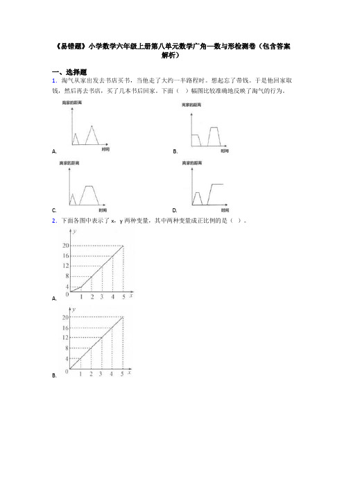 《易错题》小学数学六年级上册第八单元数学广角—数与形检测卷(包含答案解析)