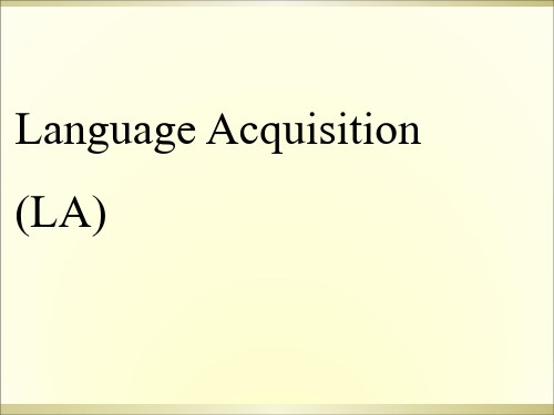 language acquisiton