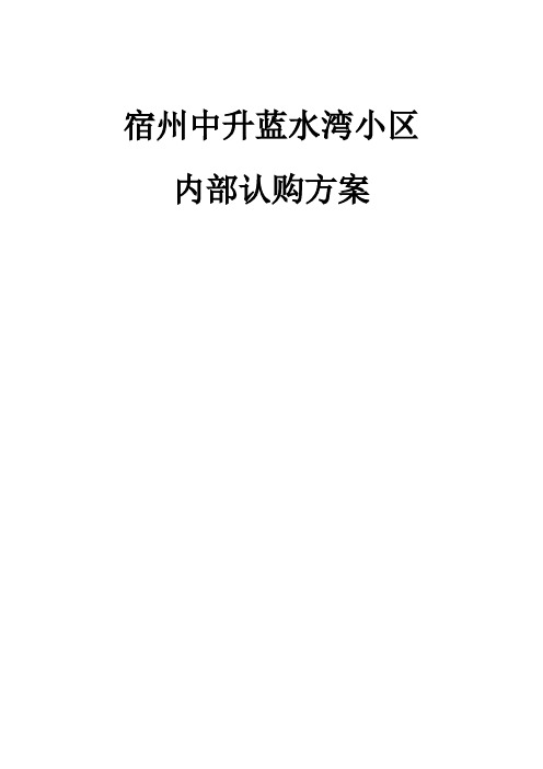 宿州中升蓝水湾住宅小区内部认购认筹设计方案