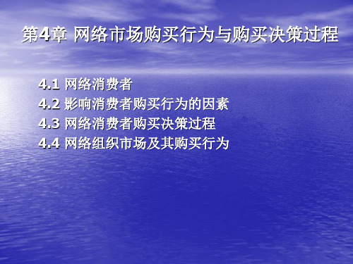 第4章,网络市场购买行为