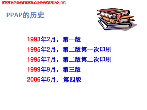 精选国际汽车行业质量管理技术应用培训系列三PPAP