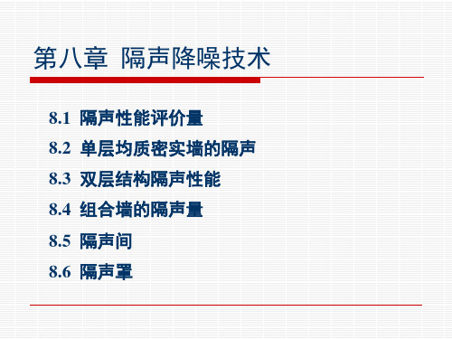 隔声降噪技术精讲