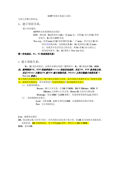 OSPF邻居-邻接关系建立