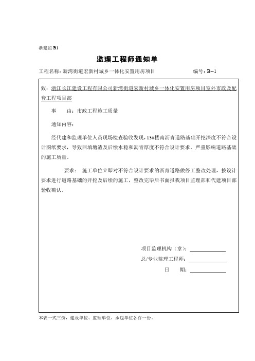 浙江省监理用表-B表