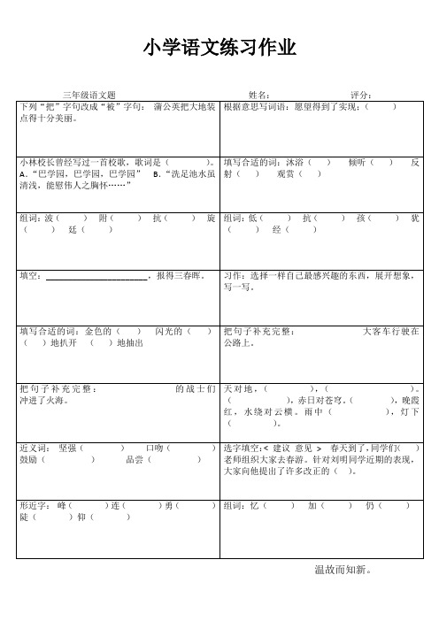 小学语文课堂延伸练习 (75)