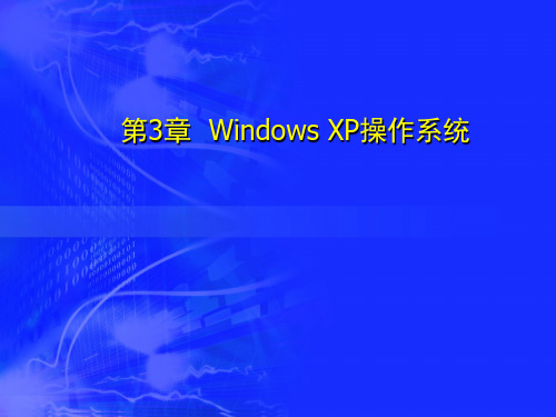 计算机文化基础 第3章Windows XP操作系统 第八节习题