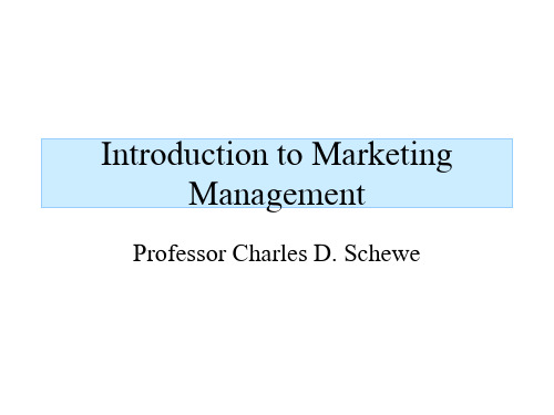 Introduction to Marketing Management