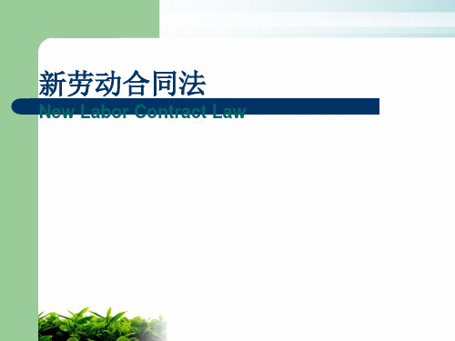 新劳动合同法解析课件演示(16张)