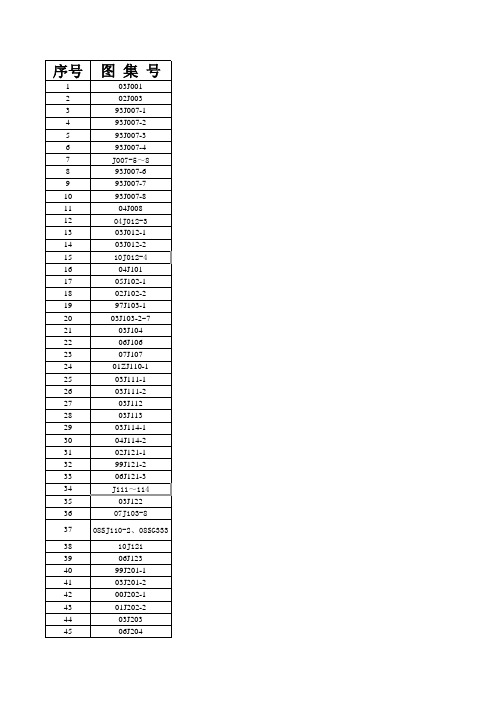 国标图集目录2014