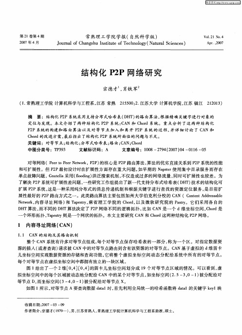 结构化P2P网络研究