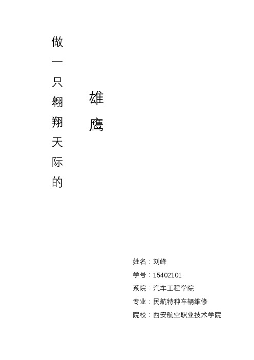 做一只翱翔天际的雄鹰(刘峰)