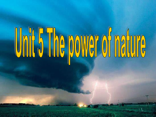 人教版高二英语选修六Unit 5 The power of nature Learning about language课件(共37张PPT)