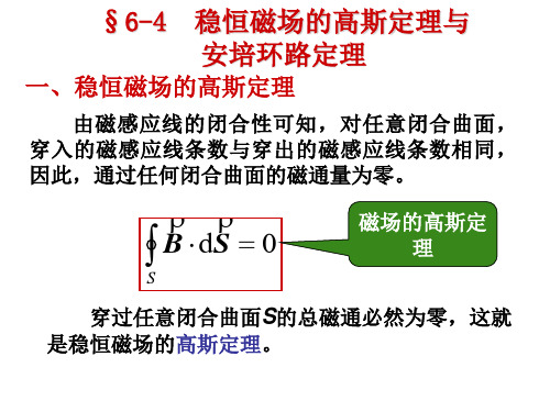 6-4稳恒磁场的高斯定理与安培环路定理