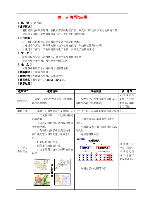 七年级地理上册 第二章 第3节 地图的应用教学案2(无答