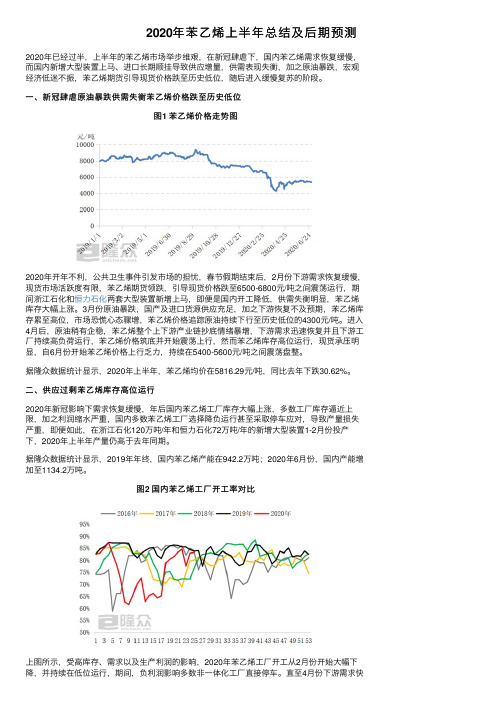 2020年苯乙烯上半年总结及后期预测