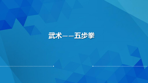 武术——五步拳 说课课件