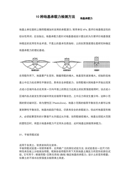 10种地基承载力检测方法地基承载力