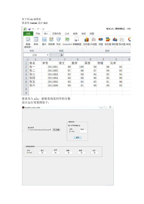 基于matlab学生成绩查询GUI设计