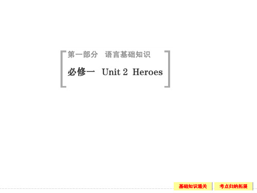 【创新设计】2015高考英语(北师大版)一轮配套课件：1-2 Unit 2 Heroes