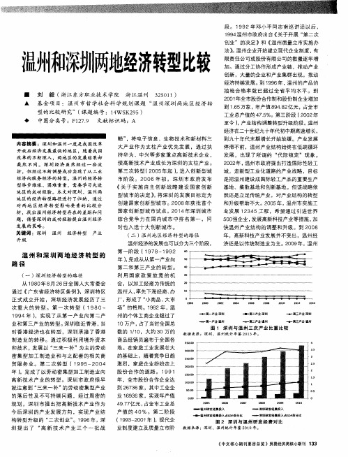 温州和深圳两地经济转型比较