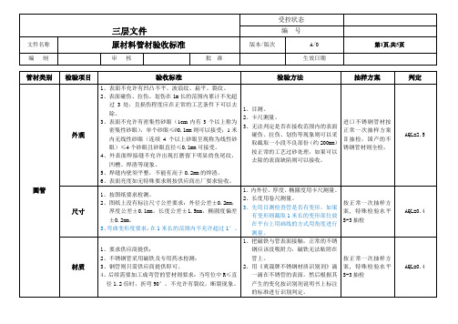 管材类产品验收标准2014-3-10