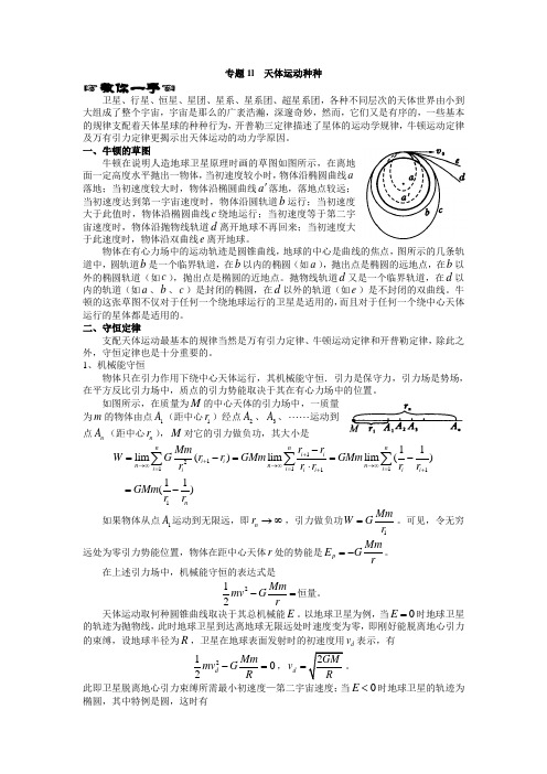 更高更妙的物理：专题11 天体运动种种..