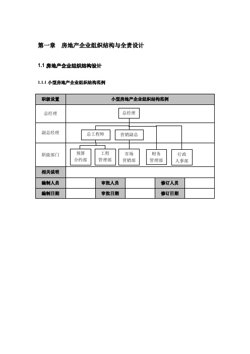 房地产企业精细化管理全案(DOC 120页)