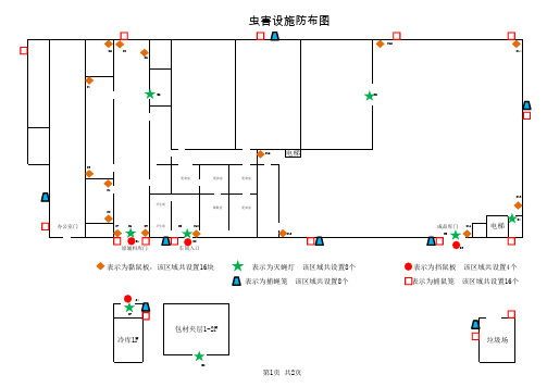 虫害灭蝇灯各个监测点分布图