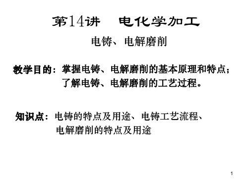 第14讲  电化学加工PPT课件