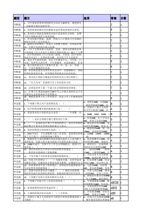 东北大学期末考核《卫生事业管理》期末考试备战高分题集