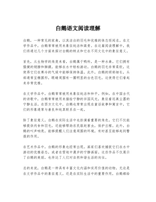 白鹅语文阅读理解