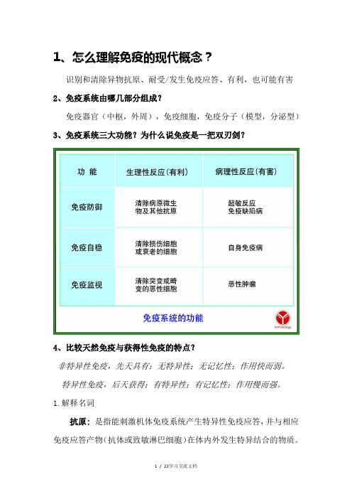 医学免疫学(第八版)考试习题完整版