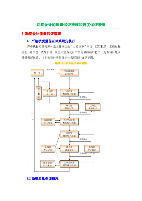 勘察设计的质量保证措施和进度保证措施