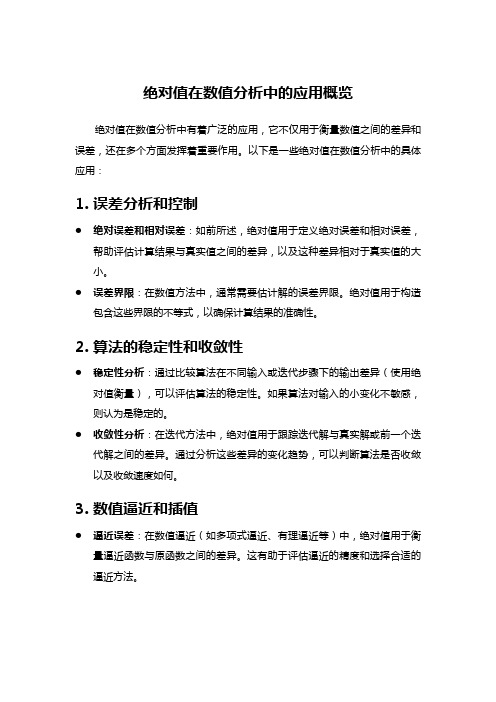 绝对值在数值分析中的应用概览