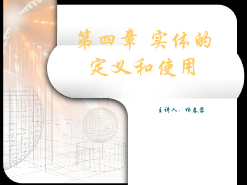 第四章 实体的定义和使用