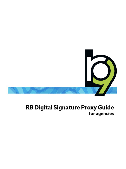 RB Digital Signature Proxy用户指南说明书