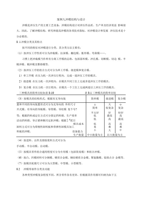 冲压模具设计与制作配套案例库：案例09 冲模结构与设计(1)