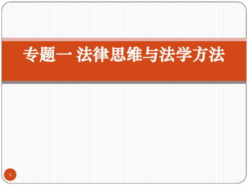 华东政法大学民法课件：法律思维与法学方法