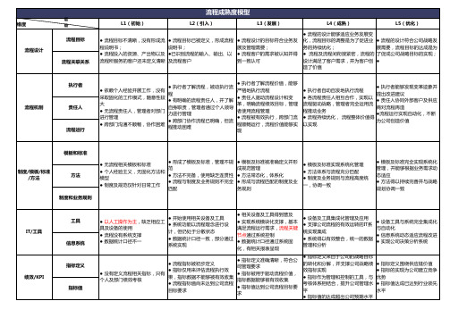 流程成熟度模型