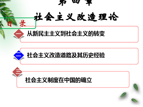 33毛概 第四章 社会主义改造理论PPT课件