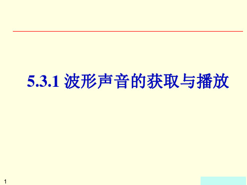 数字声音及应用PPT课件