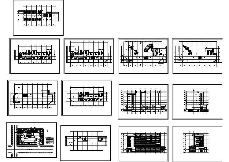 综合性写字楼建筑设计全套CAD图纸